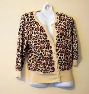 Cheetah print cardigan