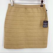 NBD Naven Twins gold sparkly mini skirt medium NWT