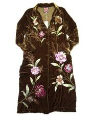 NWT  Johnny Was Meriah Velvet Duster in Golden Hour Embroidered Topper S $505