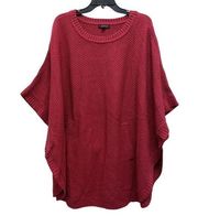 Lane Bryant Sweater 22/28 Cape Poncho Pullover Kimono Pockets Oversized