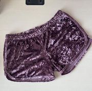 dolls kill purple velour velvet crushed lounge low rise shorts