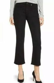 Caslon Vista kick out crop jean  black