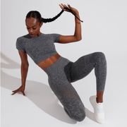 Recharge Seamless Crop Top - Granite