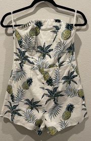 LOVERICHE White Romper With Pineapples