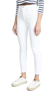 FRAME Ali High Rise Cigarette skinny ankle Jeans White Blanc Size 24