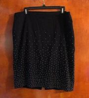 White House Black Market studded skirt size 12