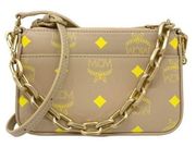 MCM NEW With Tags Logo Chain Mini 2 Straps Crossbody Pouch