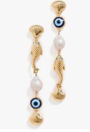 Nwot  fish Pearl drop earrings