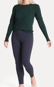 Betabrand Skinny-Leg | Classic Dress Pant Yoga Pants (Navy) size medium