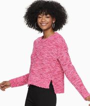 Candies | Pink Crew Neck Hi-Lo Pullover Popo Sweater 