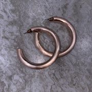 Remember Me Rose Gold Hoop Earrings