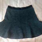 REBECCA TAYLOR SIZE 10 FLARE QUILTED MINI SKIRT