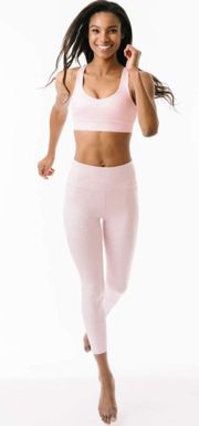 NWT  Active Pink Leopard Unicorn Light N Tight Sports Bra & Leggings Set