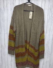 Womens Size M Mystree Long Boho Cardigan NWT