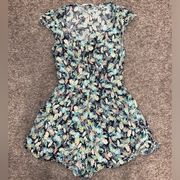 LC Lauren Conrad Tropical Print Romper