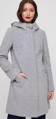 Aritzia Babaton Pearce Wool Cashmere Hooded Coat Wind Resistant Light Gray XS