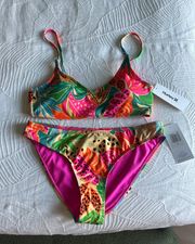 NWT Pink Floral  Bikini Set