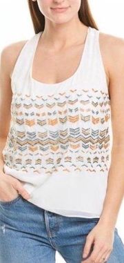 NWT Greylin tribal pattern beaded tank top size L