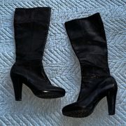 calvin klien leather heeled boots size 7.5