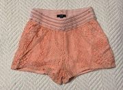 Salmon Colored Lace Summer Shorts