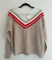 New With Tags Faux Layer Varsity Sweater