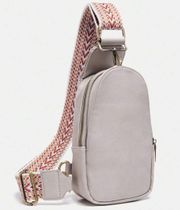 Gray Vintage Geometric Sling Bag