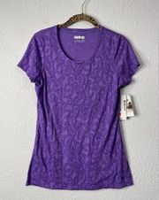 MARMOT Passion Flower Purple Shadow Burnout Tee Size Medium NWT