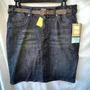 Sonoma Modern Fit Denim Blue Skirt New 8