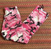 PINK CAMO MILITARY ARMY CARGO PANTS