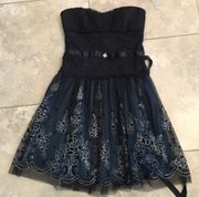Strapless black and turquoise dress never worn