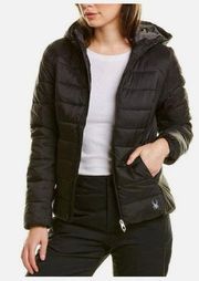 NWT Spyder Women's Clara Short Puffer Jacket, Black size medium