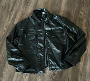 H&M divided faux leather jacket