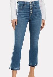 Veronica Beard Carolyn Baby Boot Jean in Denim Tuxedo Stripe size 30 (10)