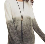 Doe & Rae Shaggy Ombré Sweater