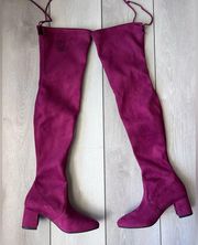 Genna 60 stretch-suede over-the-knee boots