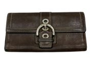 Classic Brown Leather  SOHO large trifold wallet.