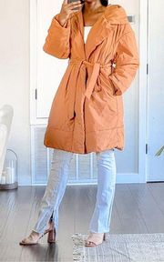 A New Day puffer parka coat tan/ brown nwt size large ! Sold out