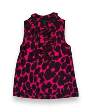 EUC  Sleeveless Leopard Print Blouse