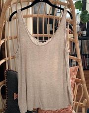 Lafayette 148 New York Cream Heathered Rayon Tank Top - XL