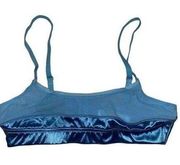 Weekday Blue Chimera Soft Bra Satin Women's Size XS