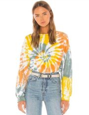 BALLOON SLEEVE SWEATSHIRT IN SWIRL - MEDIUM