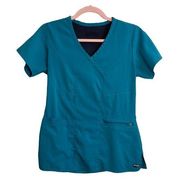 Grey’s Anatomy by Barco Spandex Stetch Blue Scrub Top