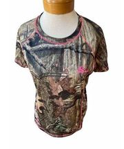 Mossy Oak size 10/12 womens camoflauge short sleeve camo Tshirt