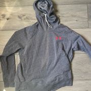 Large grey under armor sweatshirt. Long neck.