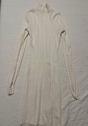 Abercrombie Long Sleeve Cable Mini Sweater Dress-TALL