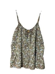 Old Navy Sleeveless Tiered Floral Print Cami Swing Blouse Women’s Size M Shirt