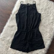 Black Halter Romper 