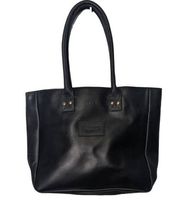 Parker Clay Merkato Signature Zip Tote Bag Black Leather NWT