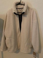 Frye And Co. Sherpa Contrasting Zip Up Teddy Jacket Size 2X