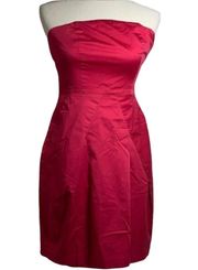 🎉HP🎉  magenta strapless knee length dress / 2 / Excellent condition